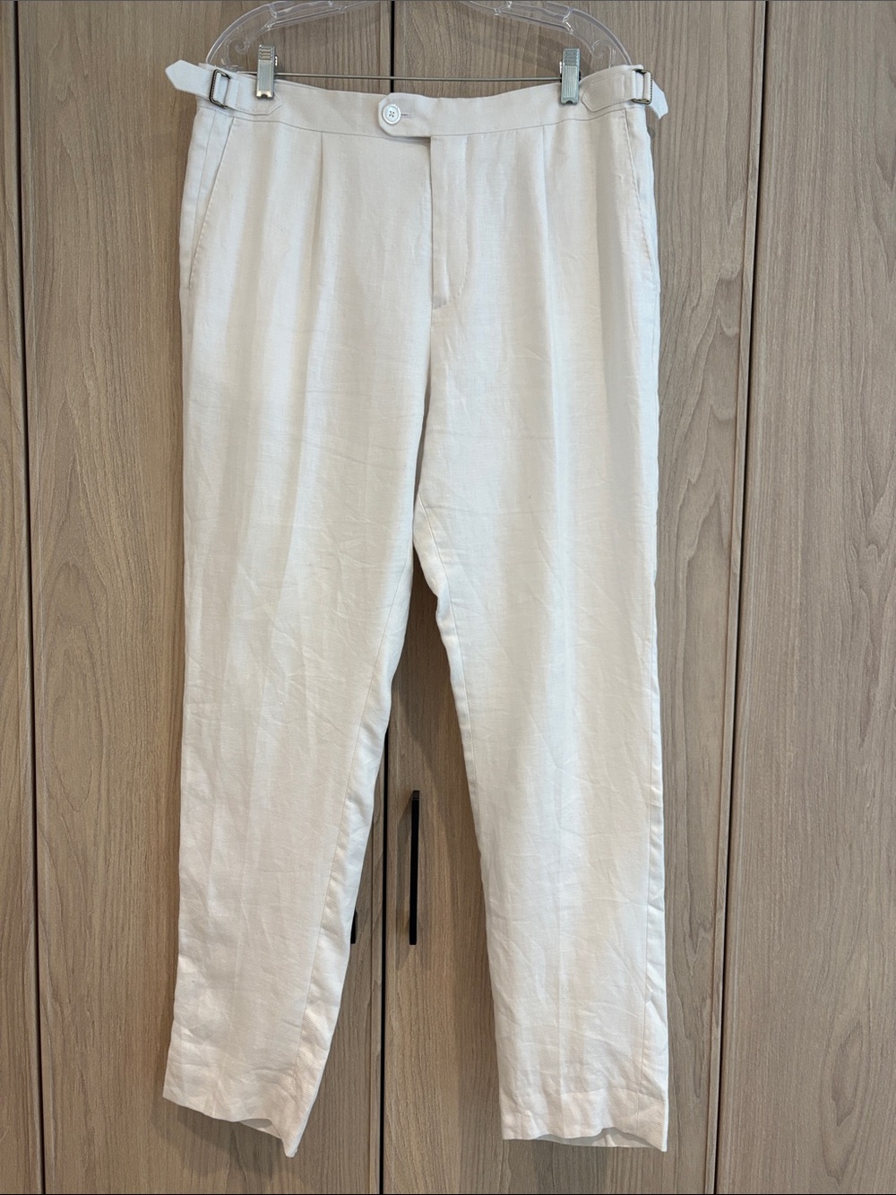 Classic Cream Men's Linen Pants